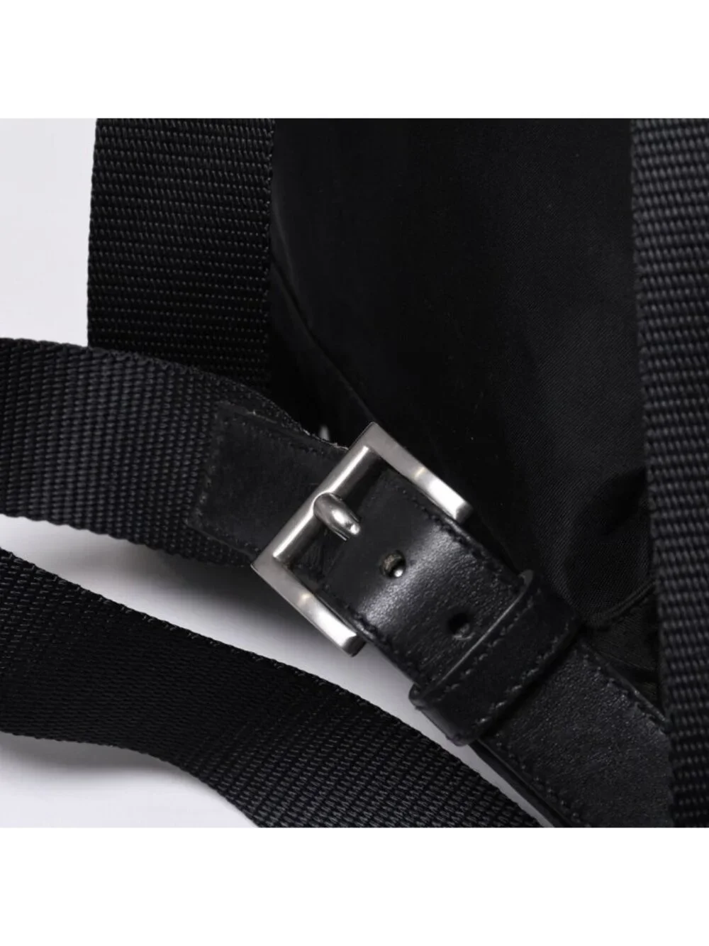 Prada Backpack Re-Nylon Black Nylon Saffiano Leather